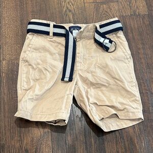 The Children's Place Beige Shorts with Navy Belt